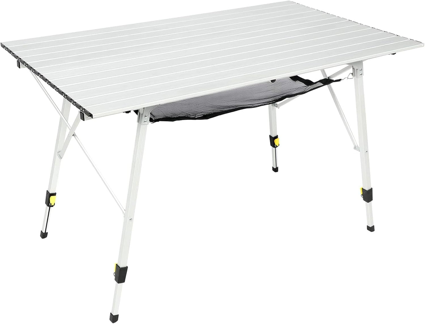 Adjustable Foldable Aluminum Camping Table with Carry Bag