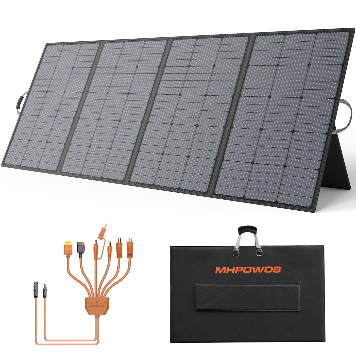 Lightweight Foldable Portable Solar Panel with Adjustable Kickstand for Camping and RV Use