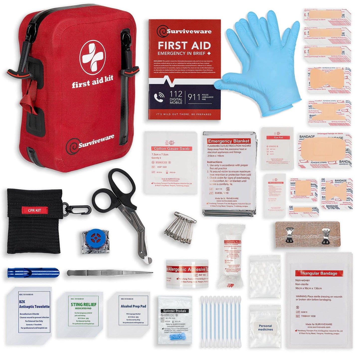 Premium Survival First Aid Kit for Travel, Camping, and Emergency Preparedness