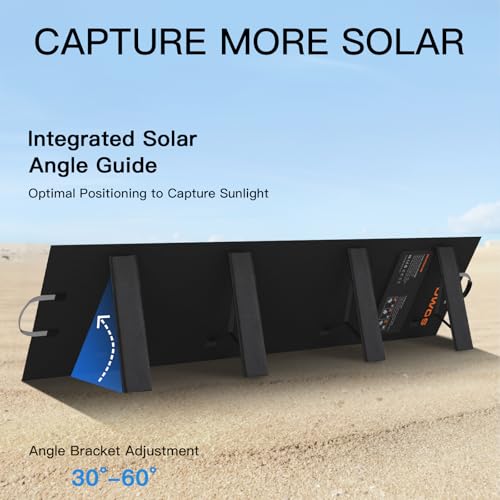 Lightweight Foldable Portable Solar Panel with Adjustable Kickstand for Camping and RV Use