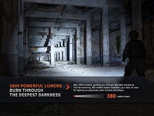 2800 Lumen USB Rechargeable LED Tactical Flashlight with Charging Cable and Carry Case
