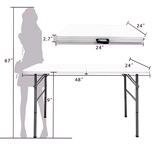 CAMP SOLUTIONS Bi-Fold Plastic Folding Table