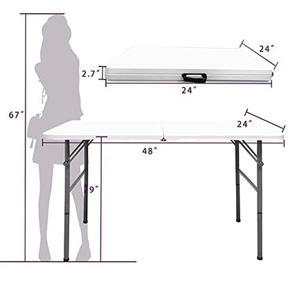 CAMP SOLUTIONS Bi-Fold Plastic Folding Table
