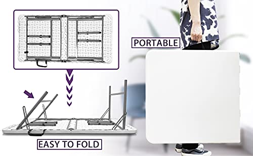 CAMP SOLUTIONS Bi-Fold Plastic Folding Table