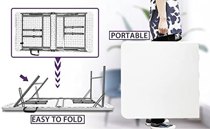 CAMP SOLUTIONS Bi-Fold Plastic Folding Table