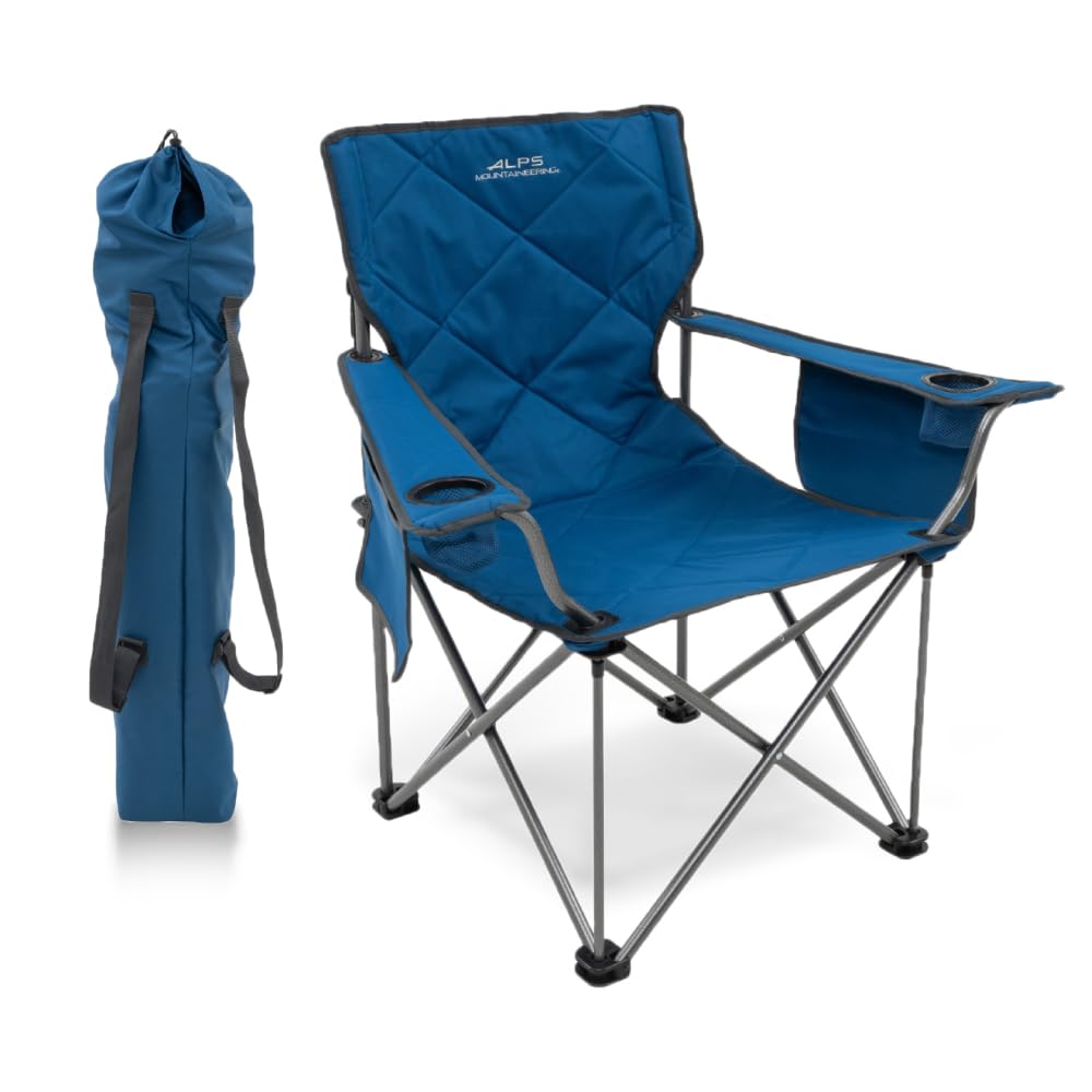ALPS Mountaineering King Kong Camping Chairs for Adults with Mesh Cup Holders and Pockets, Built Durable and Reliable with Compact Foldable Steel Frame