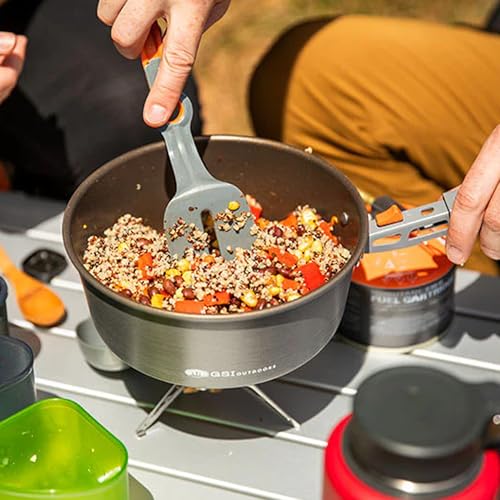 4-Person Non-Stick Camping Cookware Set with Nesting Design