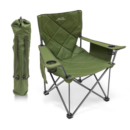 Heavy-Duty Folding Camping Chair with Mesh Cup Holders and Storage Pockets