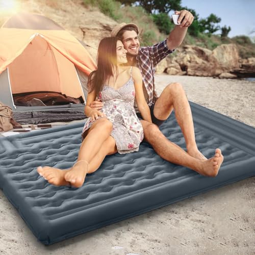 Double 6-Inch Self-Inflating Sleeping Pad with Foot Pump
