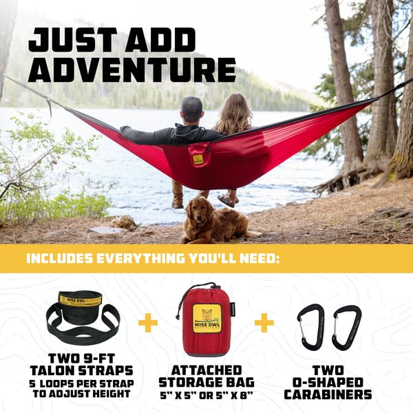 Heavy-Duty Portable Camping Hammock with Tree Straps