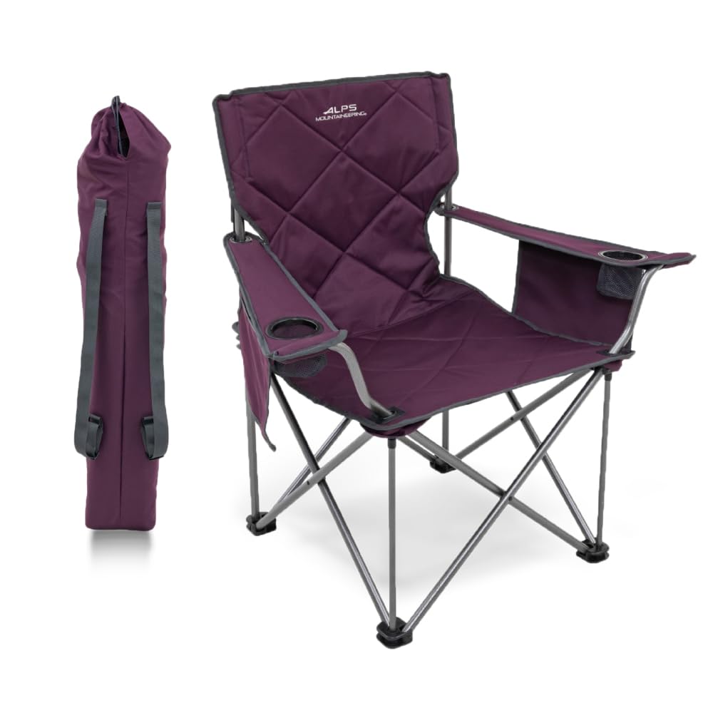 ALPS Mountaineering King Kong Camping Chairs for Adults with Mesh Cup Holders and Pockets, Built Durable and Reliable with Compact Foldable Steel Frame