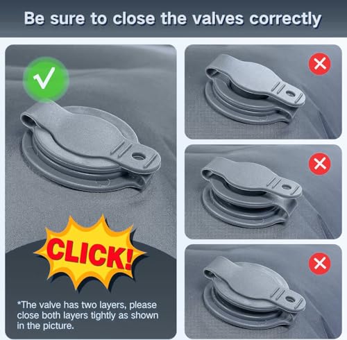 Double 6-Inch Self-Inflating Sleeping Pad with Foot Pump