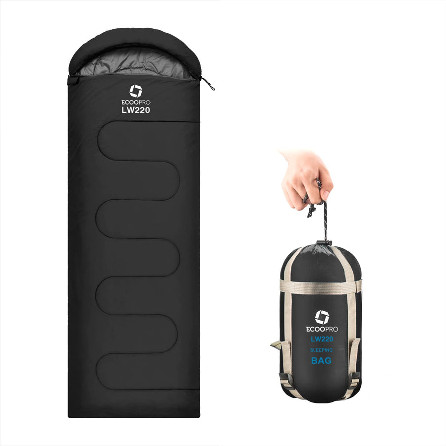 Compact Waterproof Warm Weather Sleeping Bag for Adults