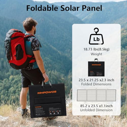 Lightweight Foldable Portable Solar Panel with Adjustable Kickstand for Camping and RV Use