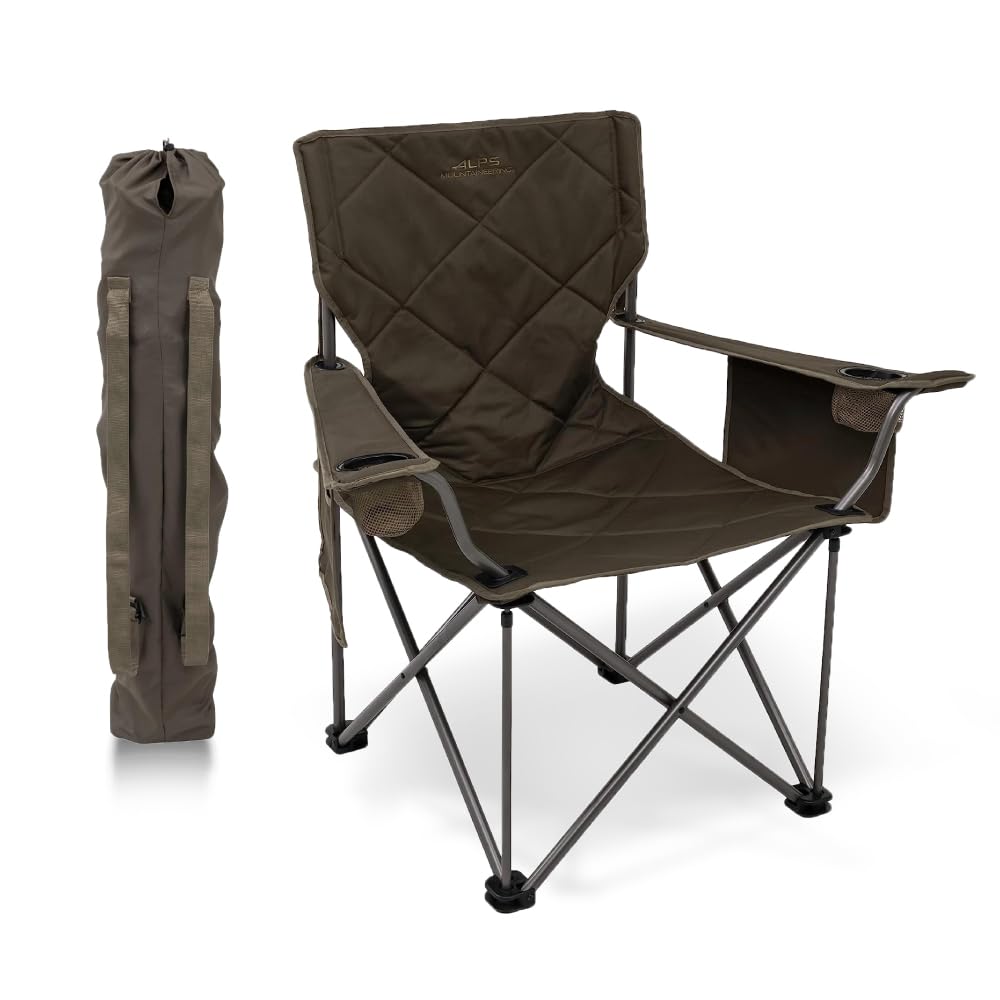 Heavy-Duty Folding Camping Chair with Mesh Cup Holders and Storage Pockets