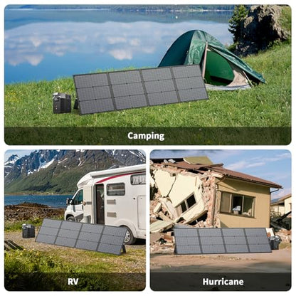 Lightweight Foldable Portable Solar Panel with Adjustable Kickstand for Camping and RV Use