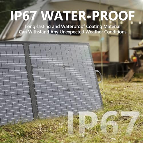 Lightweight Foldable Portable Solar Panel with Adjustable Kickstand for Camping and RV Use