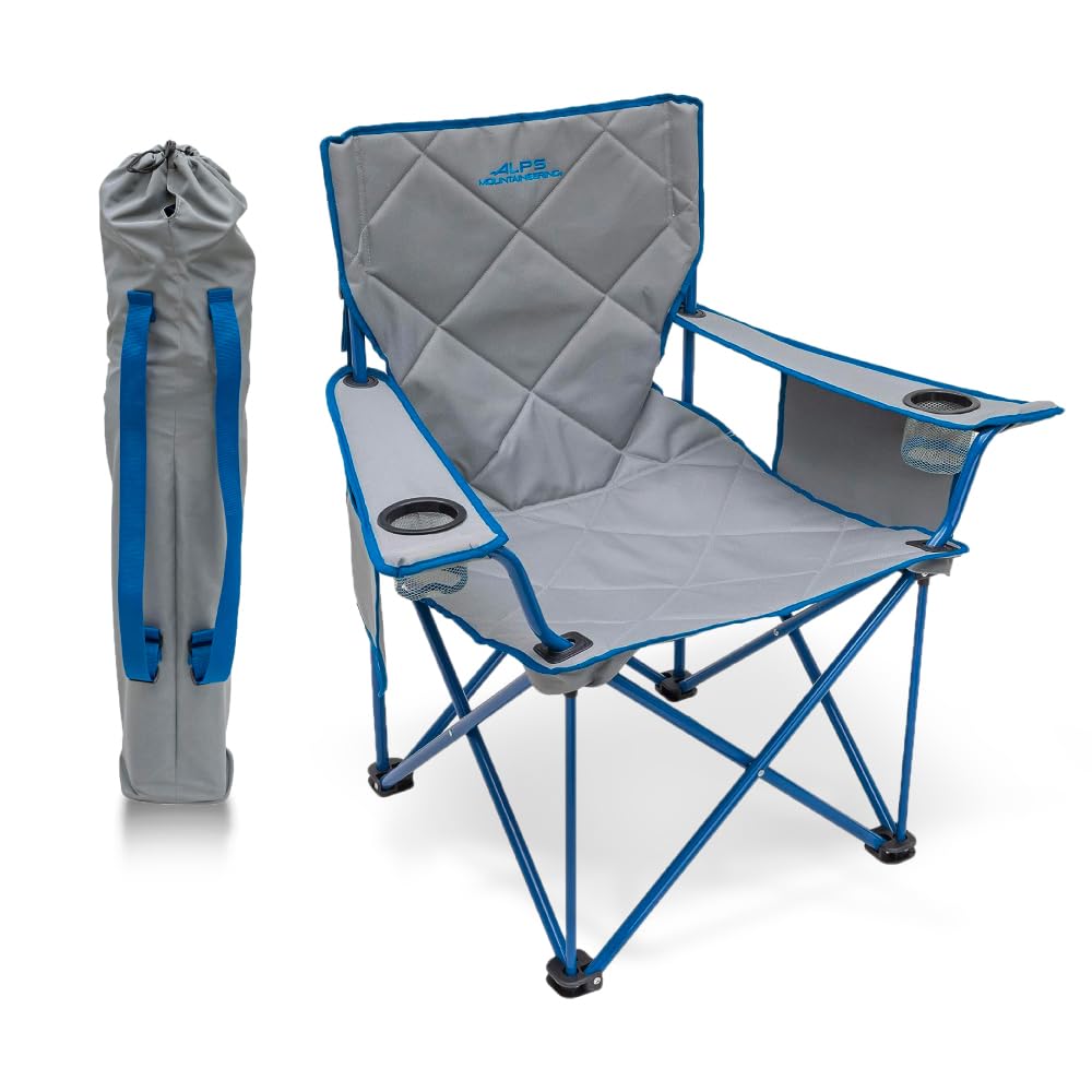 ALPS Mountaineering King Kong Camping Chairs for Adults with Mesh Cup Holders and Pockets, Built Durable and Reliable with Compact Foldable Steel Frame