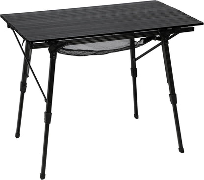 Adjustable Foldable Aluminum Camping Table with Carry Bag