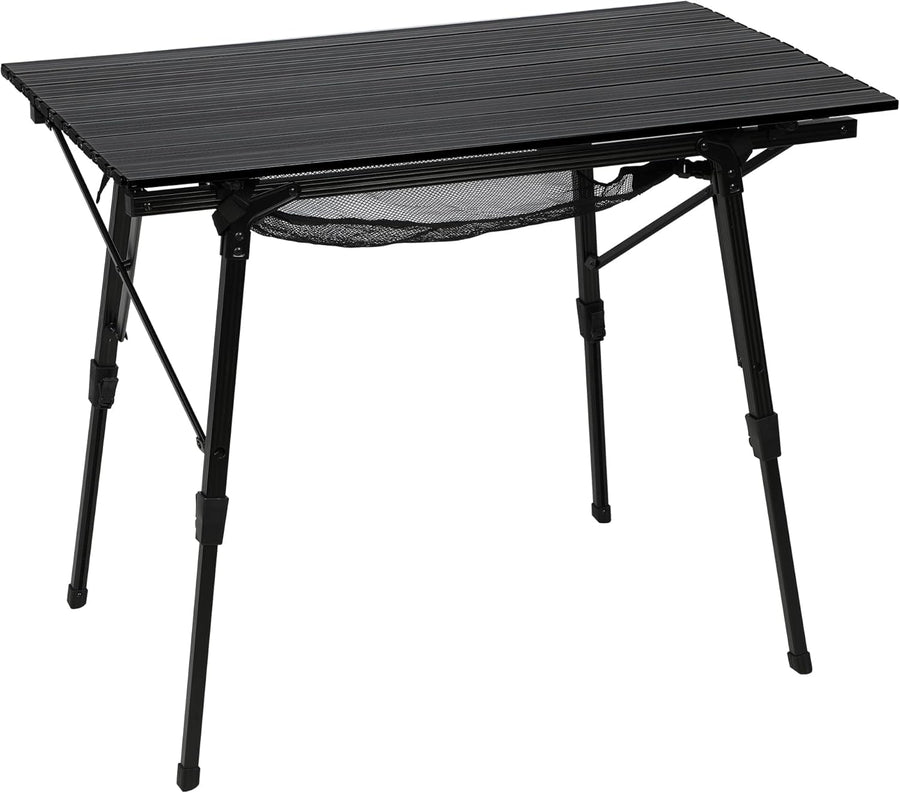 Adjustable Foldable Aluminum Camping Table with Carry Bag