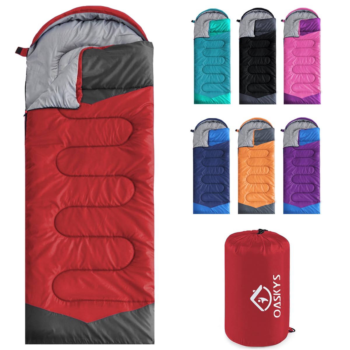 3-Season Waterproof Lightweight Sleeping Bag for All Ages
