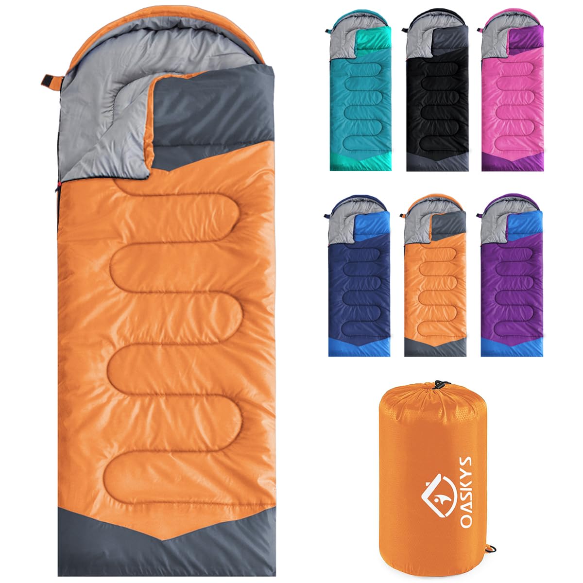 3-Season Waterproof Lightweight Sleeping Bag for All Ages