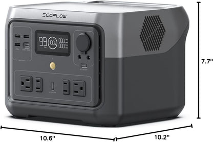 Portable Solar Generator Power Station 500Wh LiFePO4 Fast-Charging with AC Output