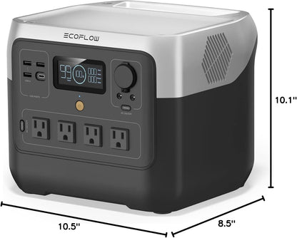Portable Solar Generator 768Wh LiFePO4 Fast-Charging Power Station with AC Outlets