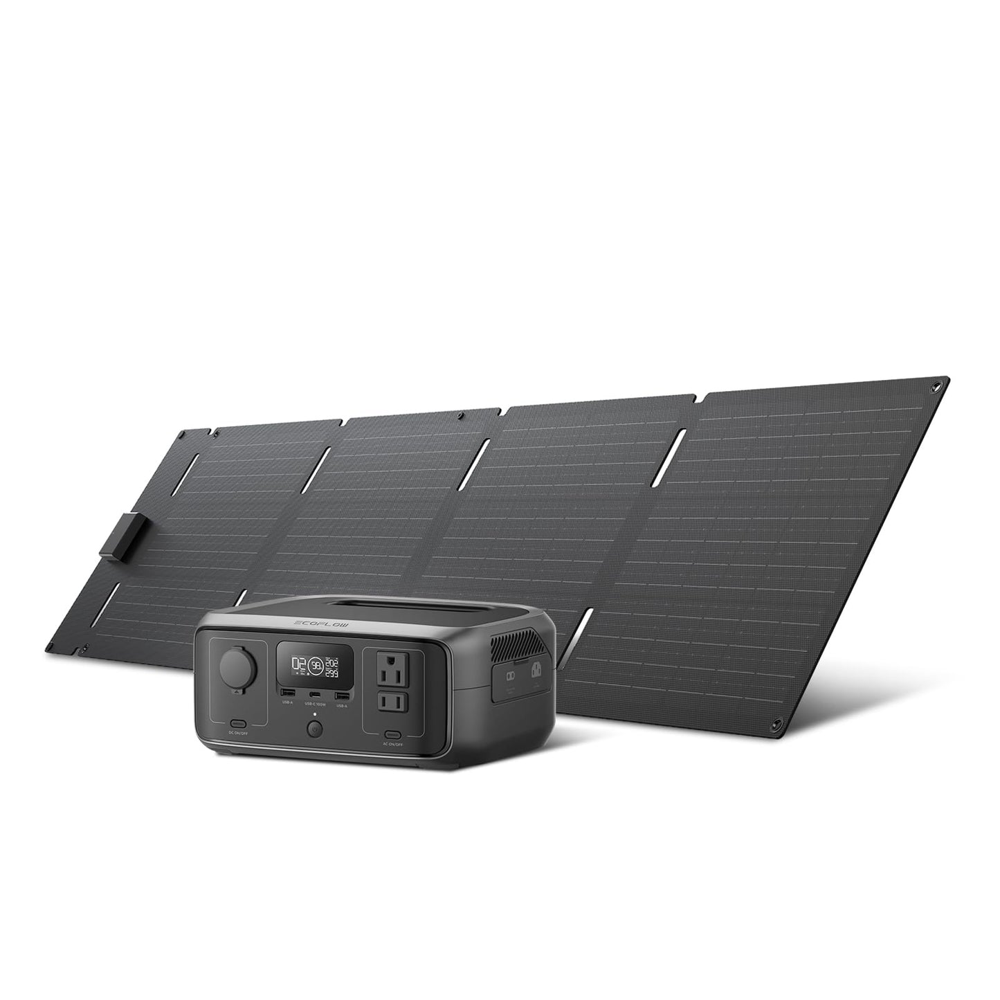 Portable LiFePO4 Solar Generator 245Wh Fast-Charging Power Station with AC Output and UPS Mode