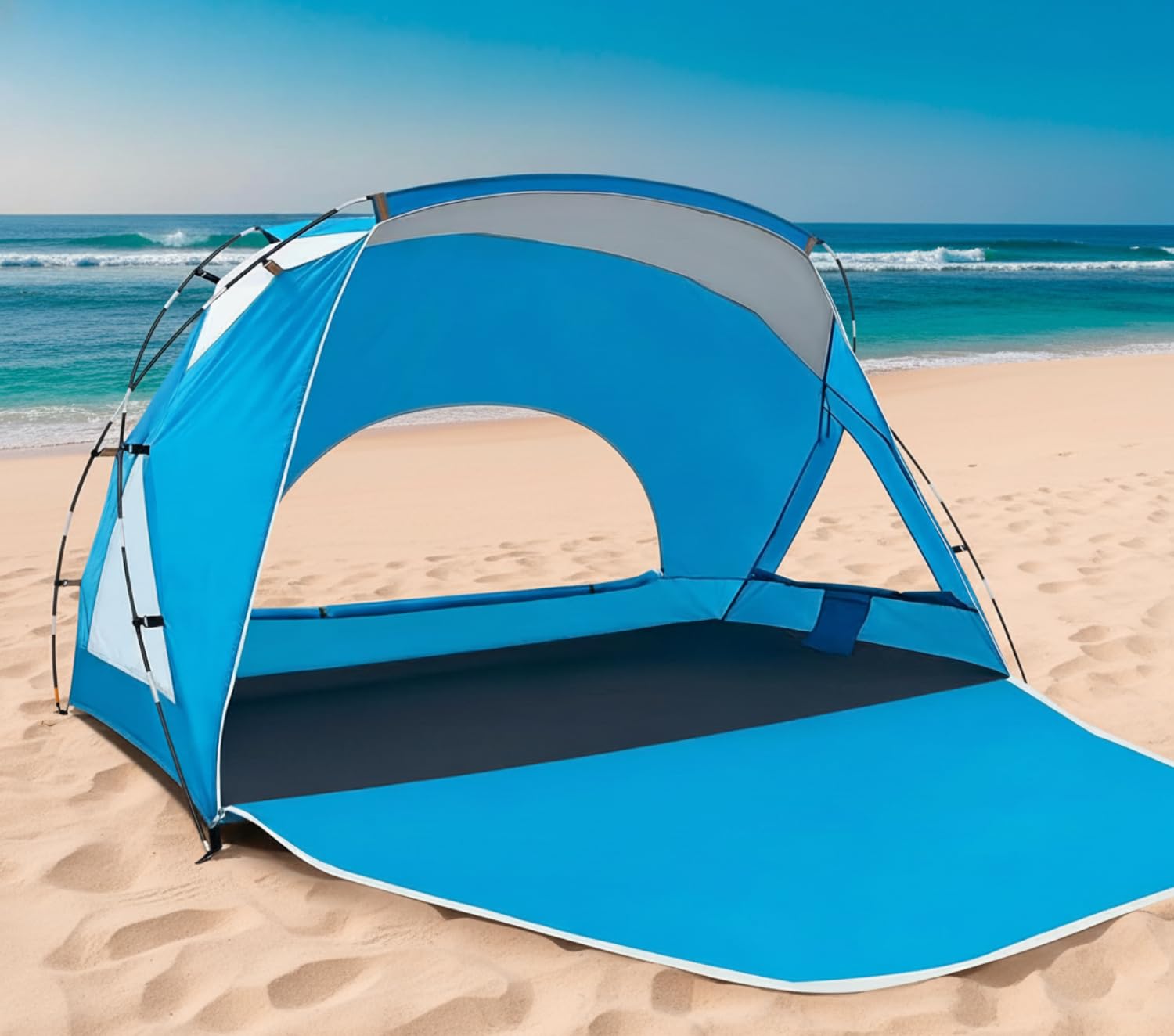 Portable UPF50+ Waterproof Beach Sun Shelter Canopy
