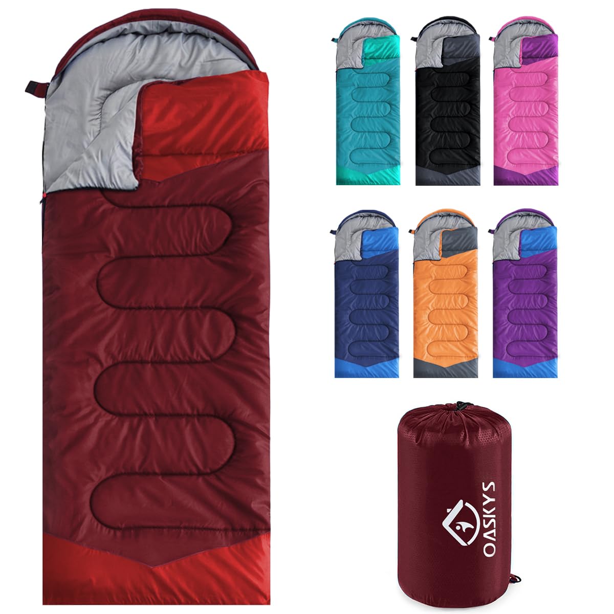 3-Season Waterproof Lightweight Sleeping Bag for All Ages