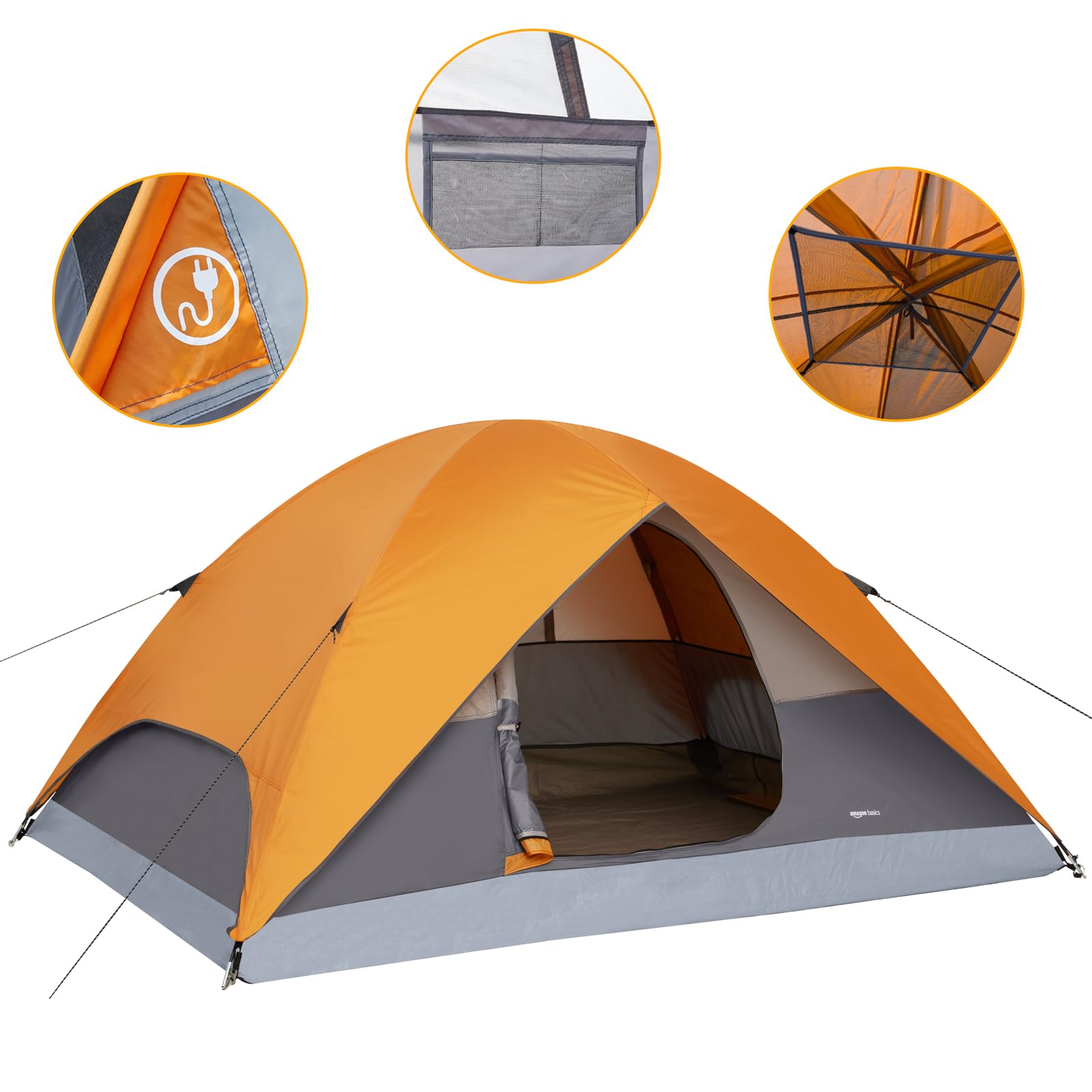 3-Season Dome Camping Tent with Weatherproof Rainfly