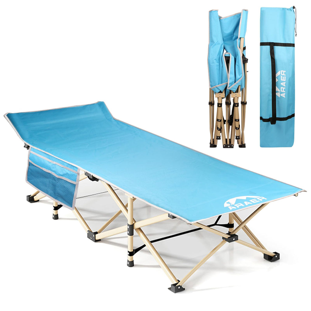 450lb Heavy Duty Folding Camping Cot with Carry Bag