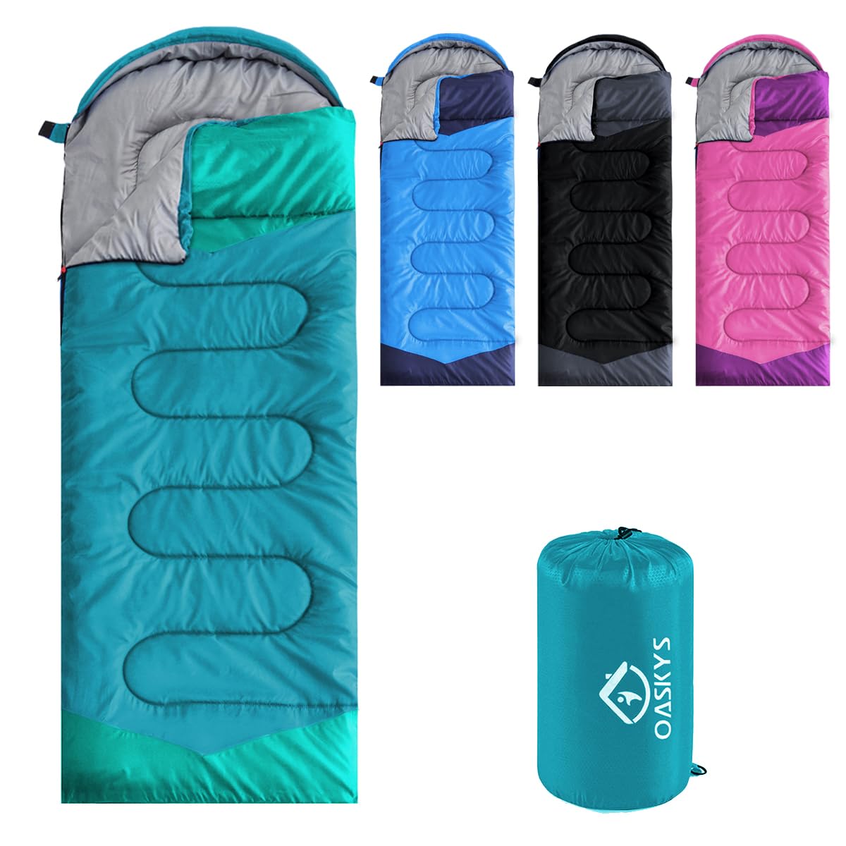 3-Season Waterproof Lightweight Sleeping Bag for All Ages