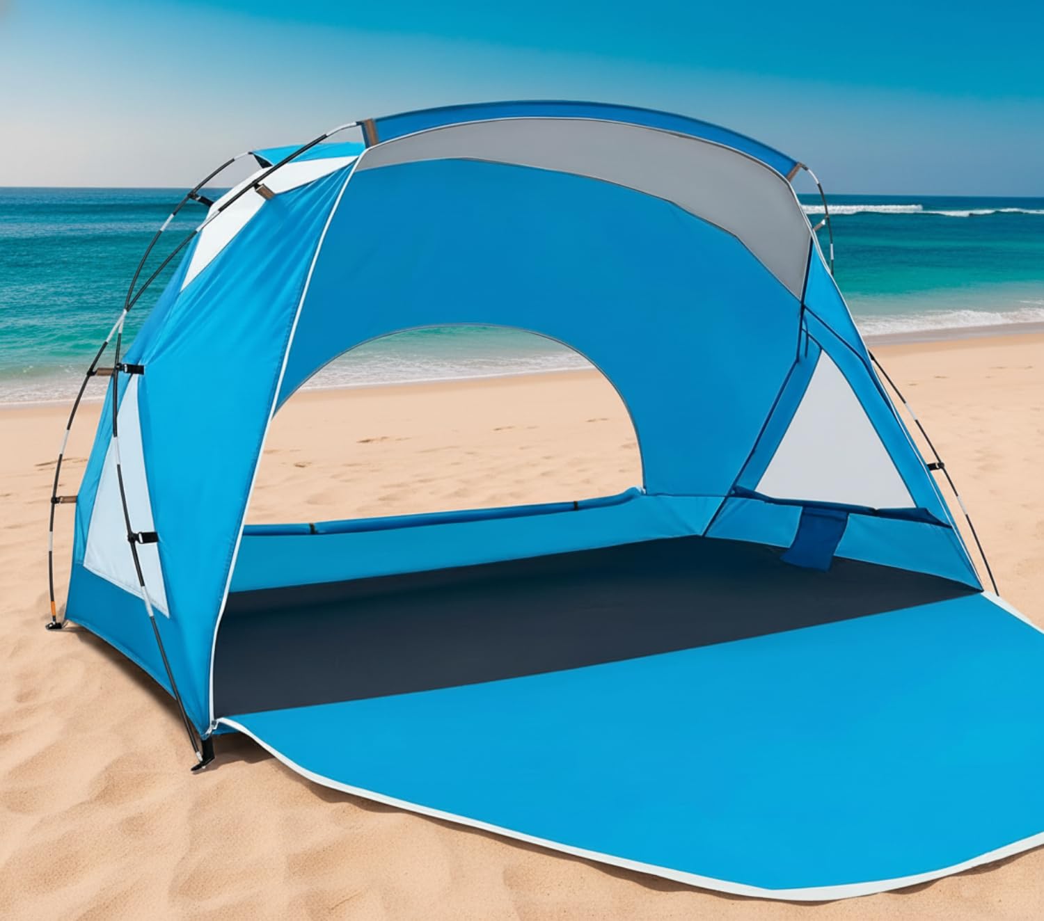 Portable UPF50+ Waterproof Beach Sun Shelter Canopy