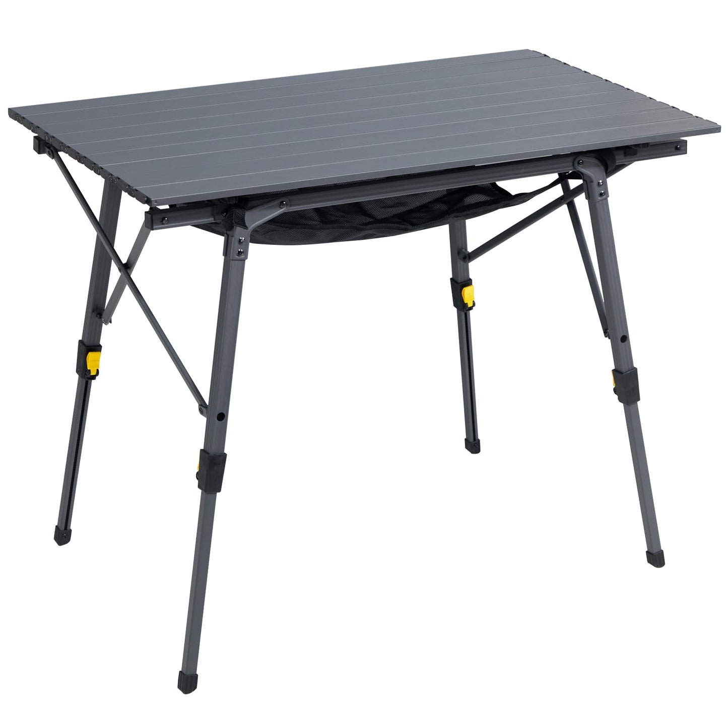 Adjustable Foldable Aluminum Camping Table with Carry Bag