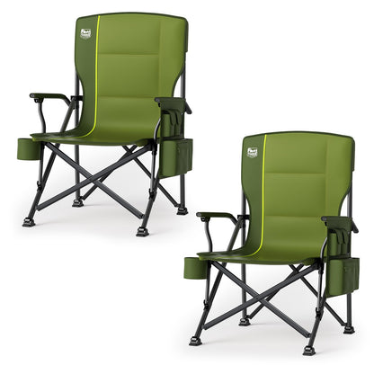 Oversized Heavy-Duty Folding Camping Chair with Cooler Bag