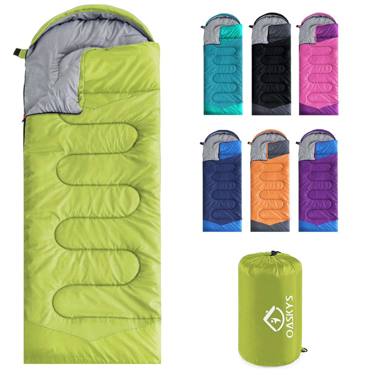 3-Season Waterproof Lightweight Sleeping Bag for All Ages