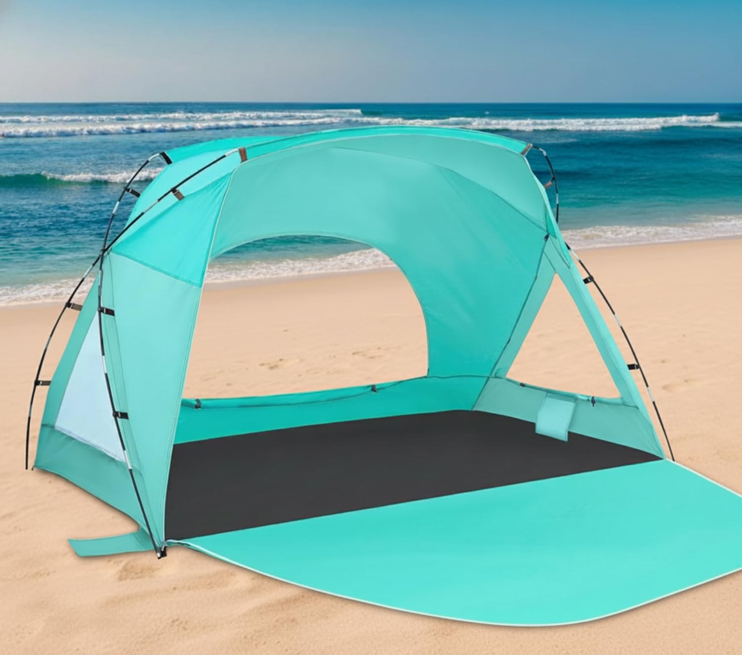 Portable UPF50+ Waterproof Beach Sun Shelter Canopy