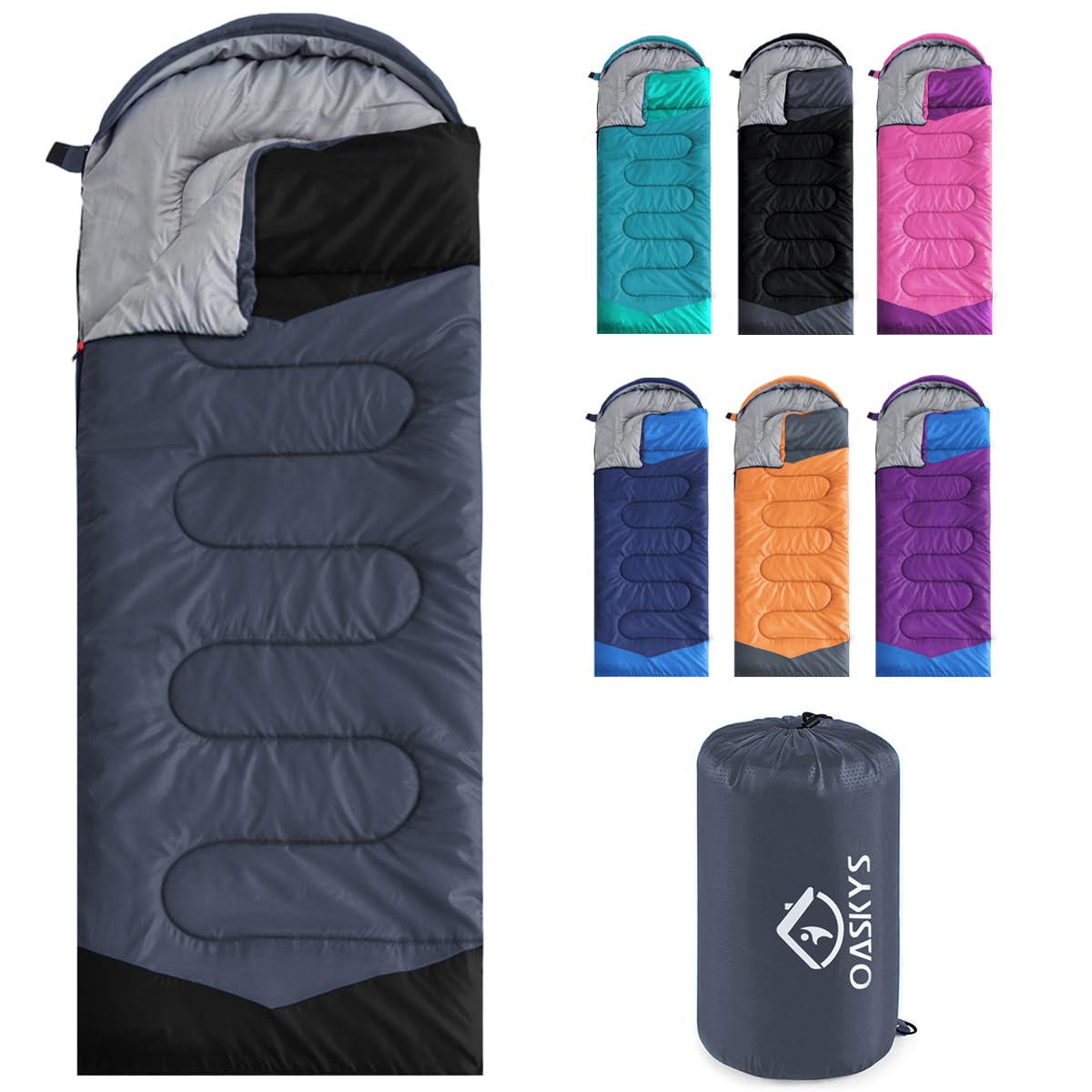 3-Season Waterproof Lightweight Sleeping Bag for All Ages