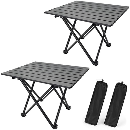2-Pack Ultralight Foldable Portable Camping Tables with Carry Bag