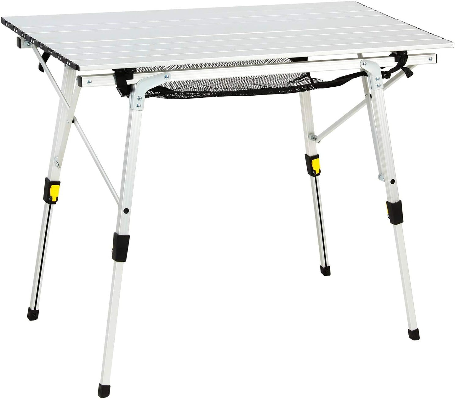 Adjustable Foldable Aluminum Camping Table with Carry Bag