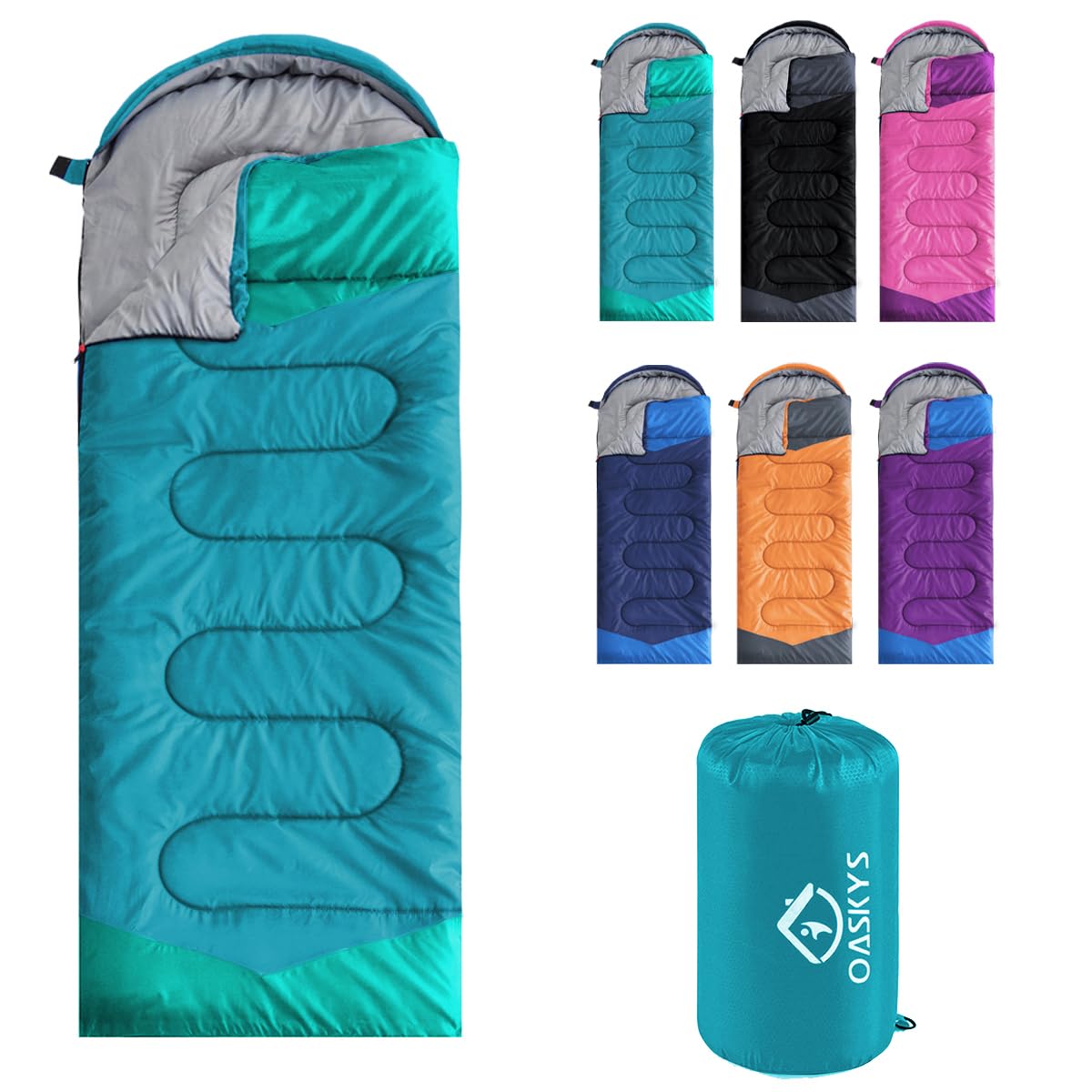 3-Season Waterproof Lightweight Sleeping Bag for All Ages