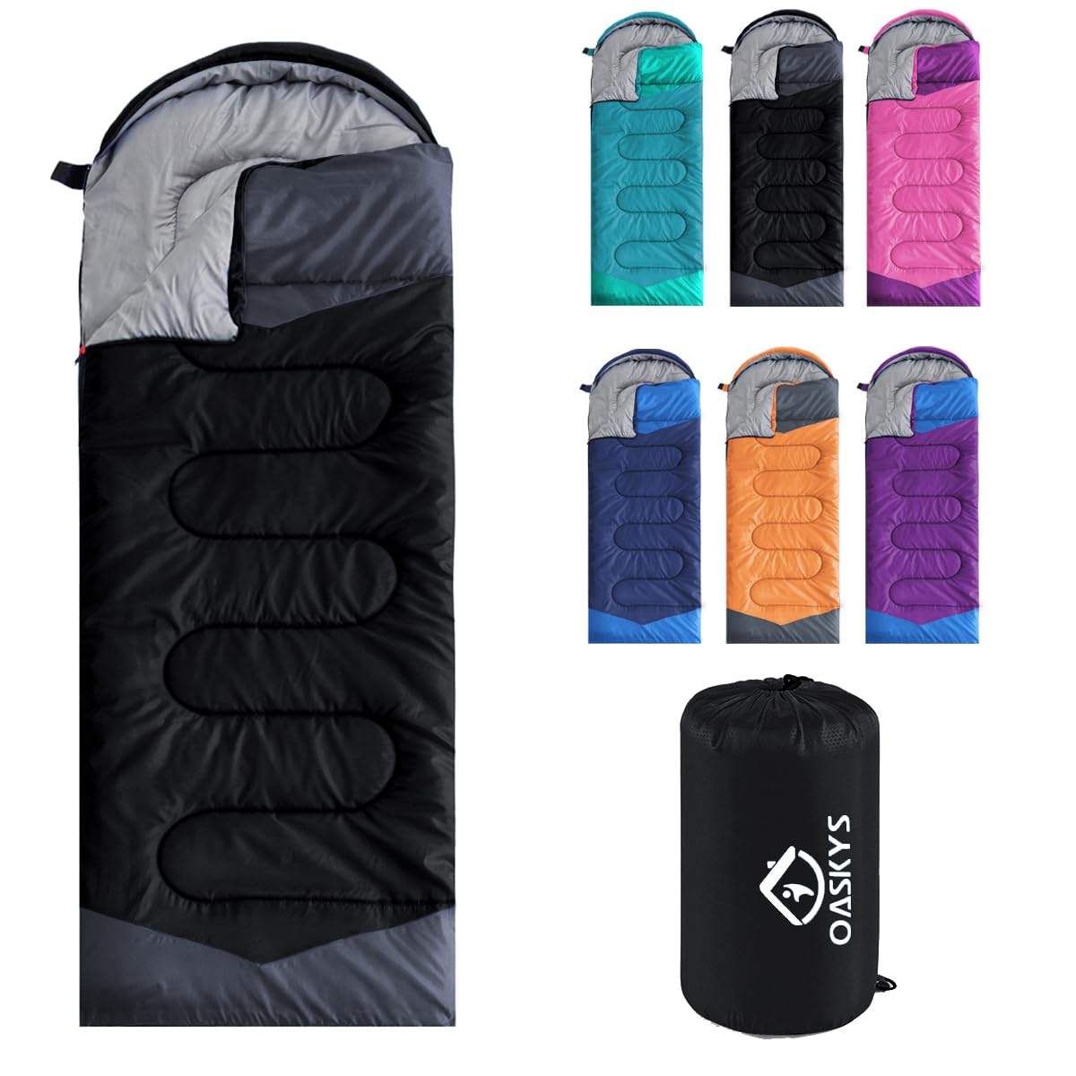 3-Season Waterproof Lightweight Sleeping Bag for All Ages
