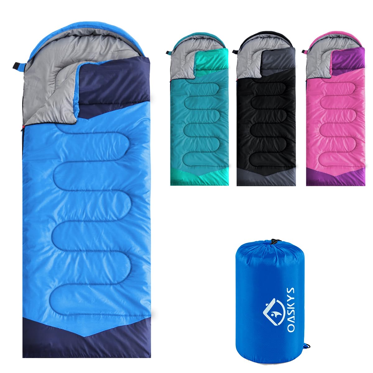 3-Season Waterproof Lightweight Sleeping Bag for All Ages