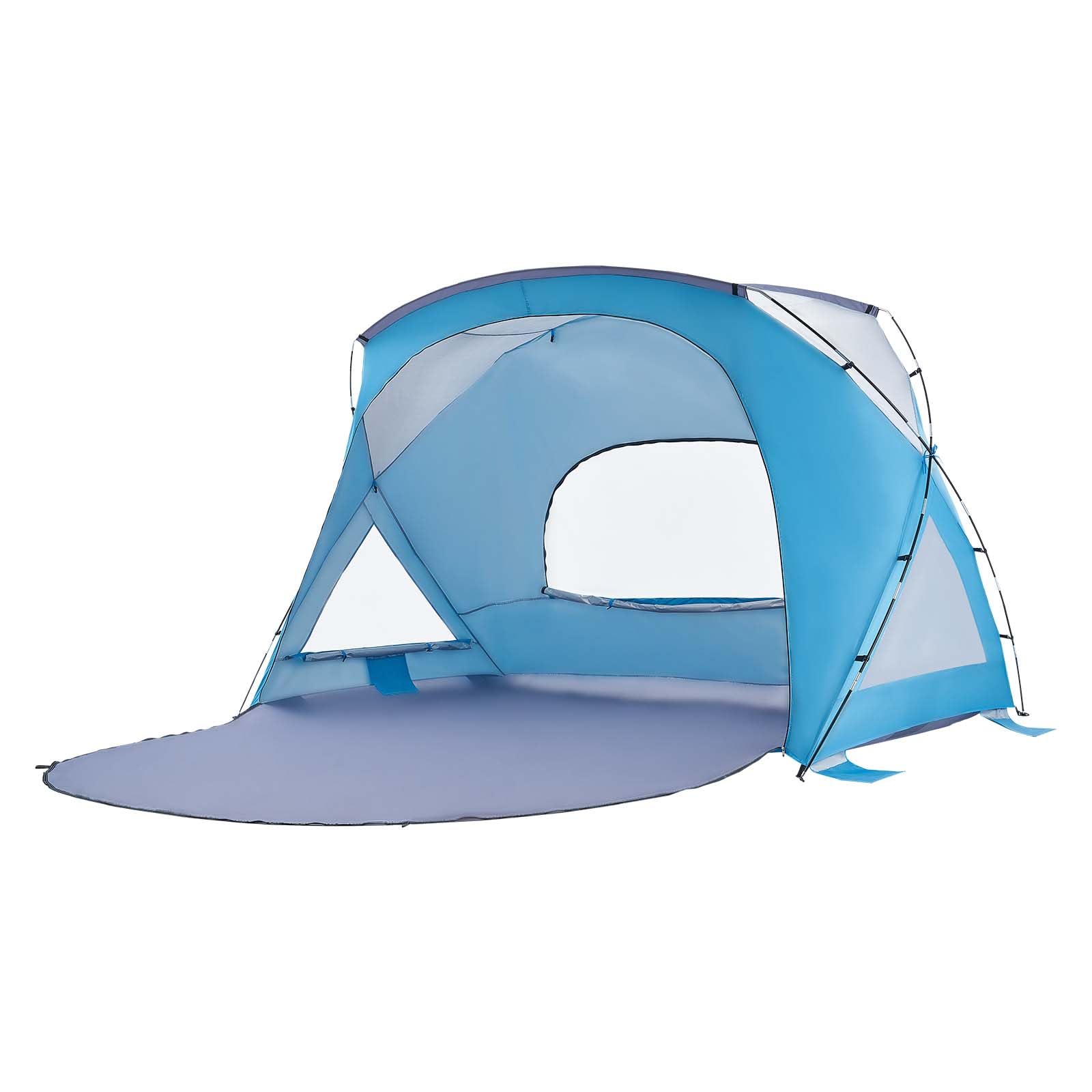 6-Person UPF50+ Beach Sun Shelter Canopy with Carry Bag