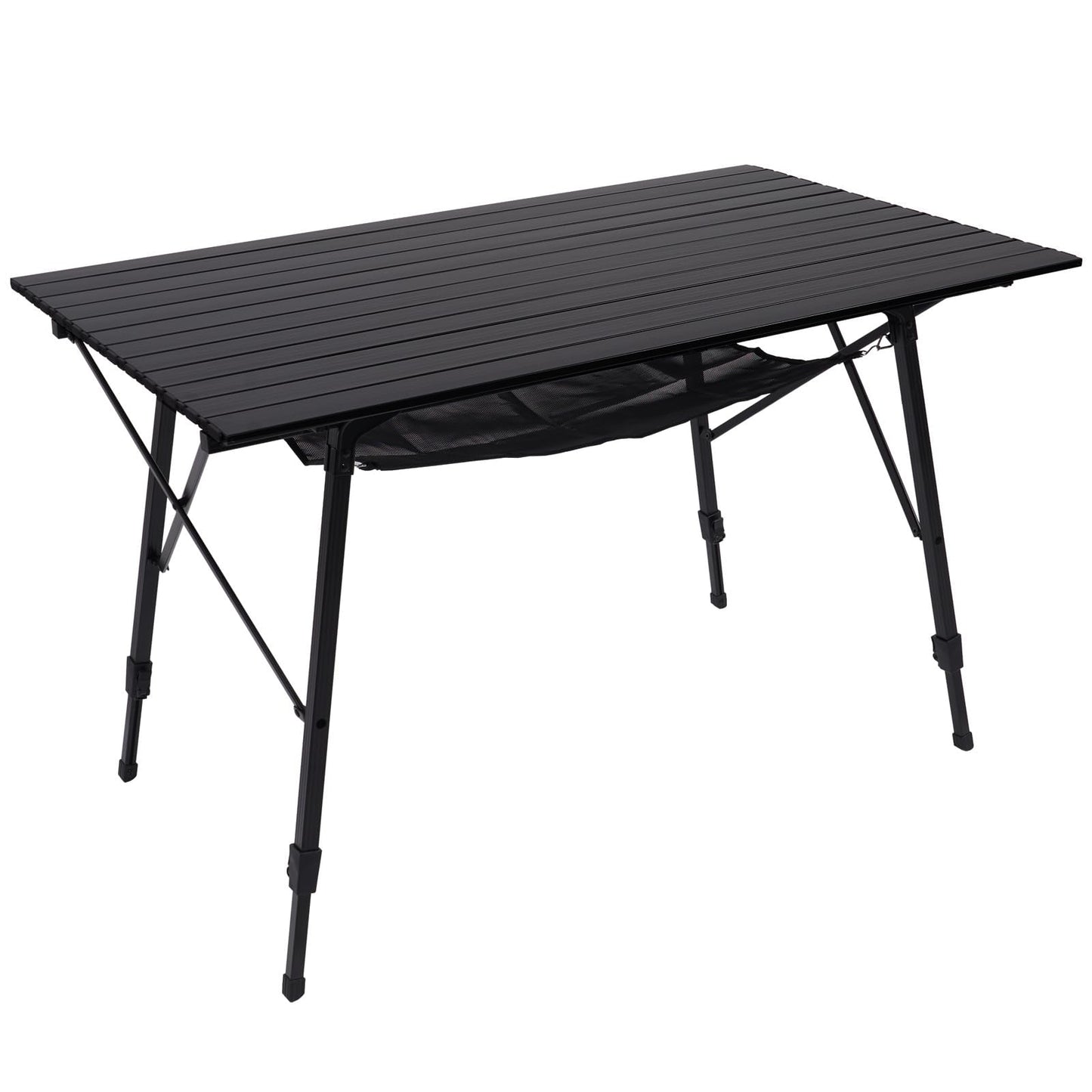 Adjustable Foldable Aluminum Camping Table with Carry Bag