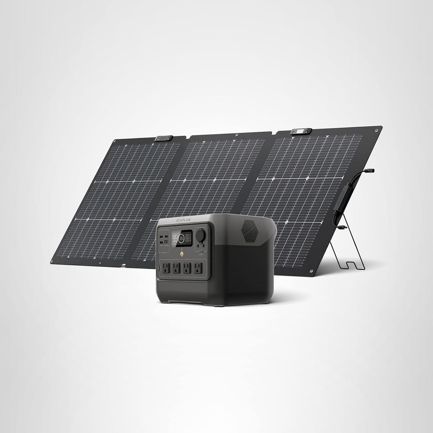 Portable Solar Generator 768Wh LiFePO4 Fast-Charging Power Station with AC Outlets