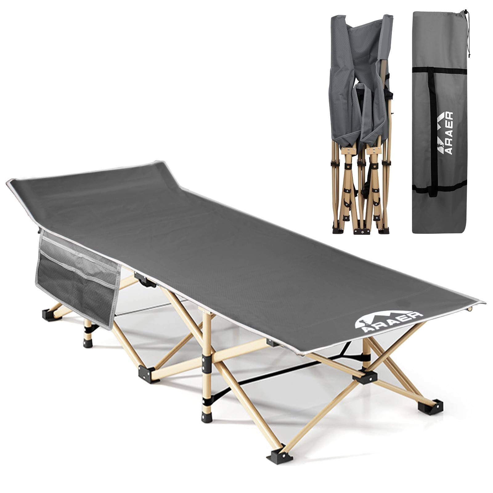 450lb Heavy Duty Folding Camping Cot with Carry Bag