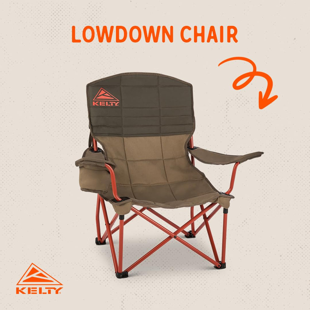 Low Folding Camping Chair for Outdoor Events with Carry Bag